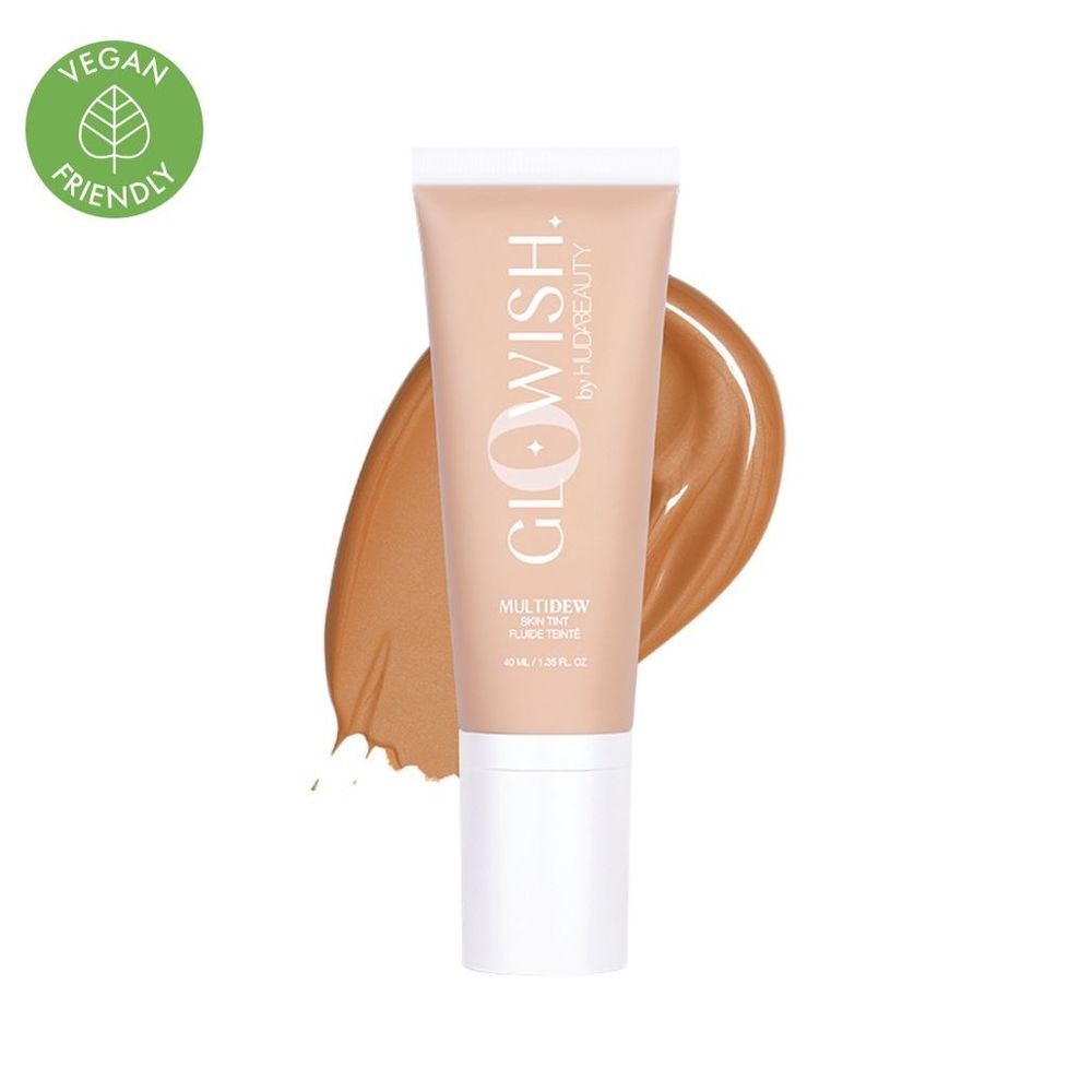 HUDA Beauty GloWish Multidew Vegan Skin Tint Foundation “06 Medium Tan”